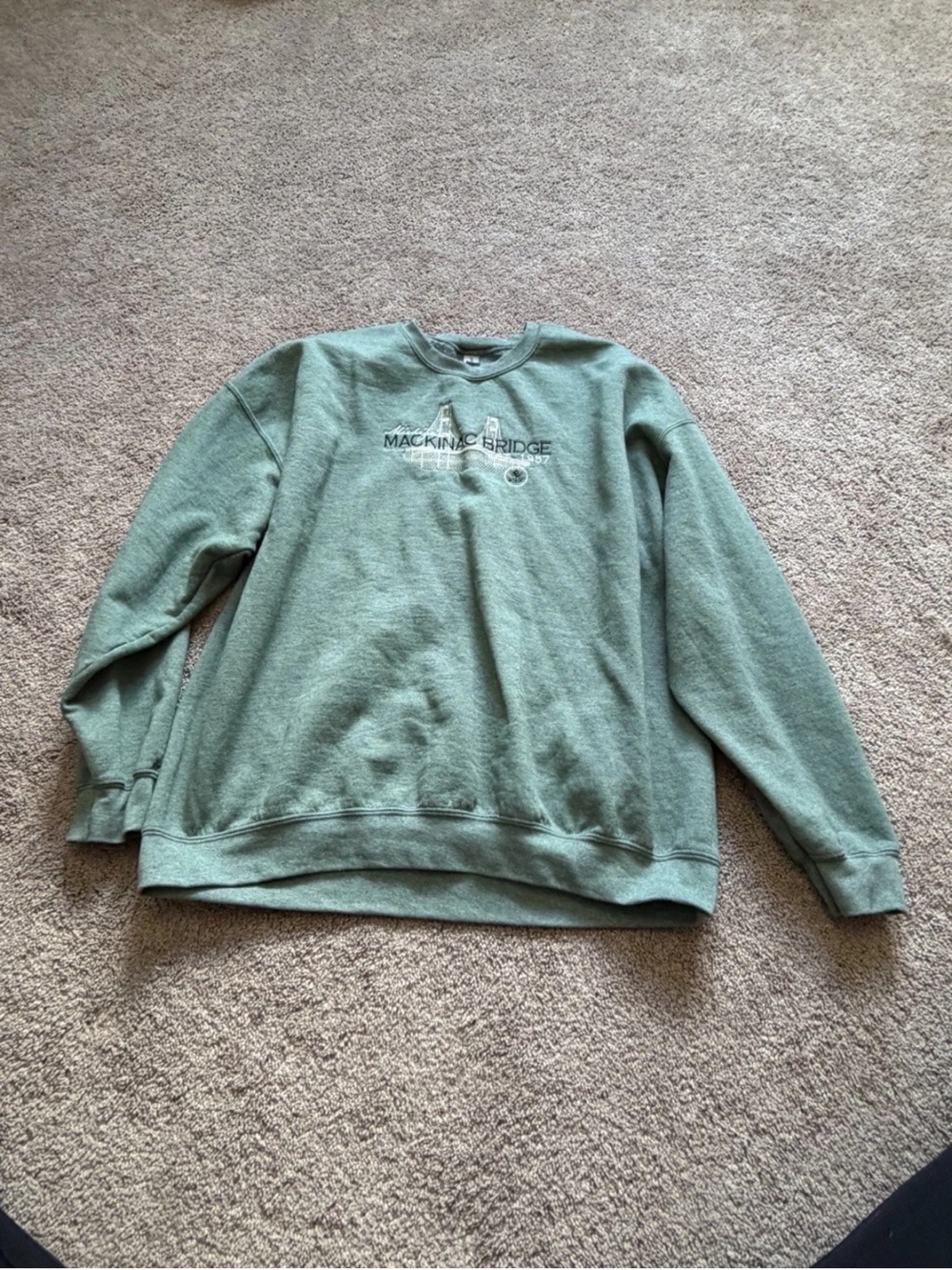 Gildan Sage Green Crewneck Sweatshirt - Men's